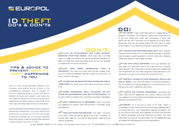 Europol/ Broșură EUROPOL împotriva criminalității cibernetice